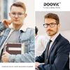 DOOViC Blue Light Filter Reading Glasses +1.25 Grey Frame Rectangular Computer Readers Glasses for Men/Women