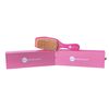 360 Waves Brush- Pink Rectangular Curved with Handle - (Medium Bristles) - Waveology Grooming