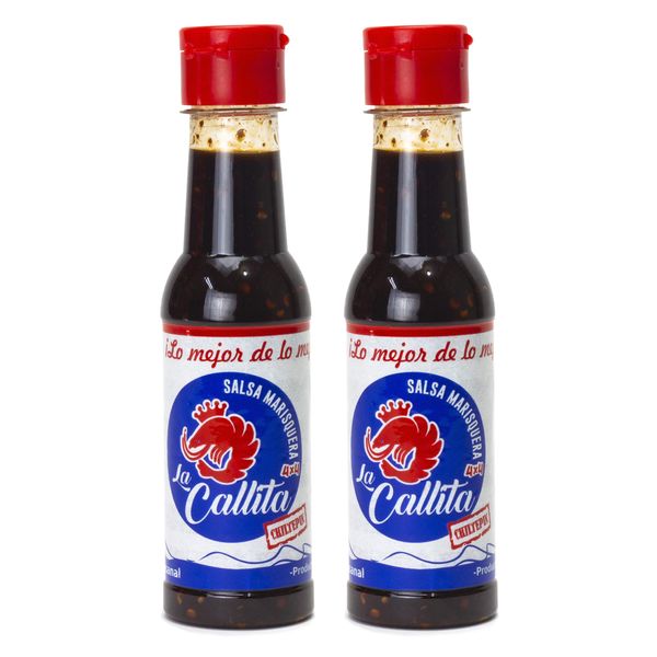 ( 2 pack ) La Callita Salsa, La Callita Seafood Sauce La Original by Lencho 4x4 and Marisquero from Guasave Sinaloa, 5 oz.