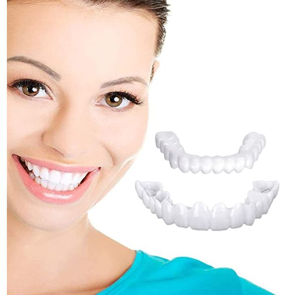 1 Pair Upper Beltooth Snap-On Smile Teeth Veneer Whitening Instant Aesthetic Dental Comfortable Veneer Cover Teeth Whitening Smile Denture