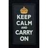 KEEP CALM AND CARRY ON CROWN SWAT B&W 3D GLOW PVC TACTICAL HOOK MORALE PATCH