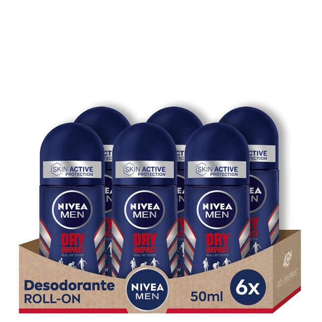 Nivea Men NIVEA Men Dry Impact W2 50 ml (Paquete de 6)