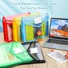 Umriox Plastic File Folders, 5 Pack A4 Poly Envelope Expanding File Wallet Document Folder with Snap Button Closure & Label Pocket (5 Colors)