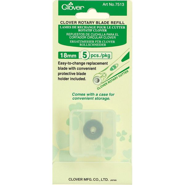 Clover 18 mm Rotary Blade Refill, Pack of 5
