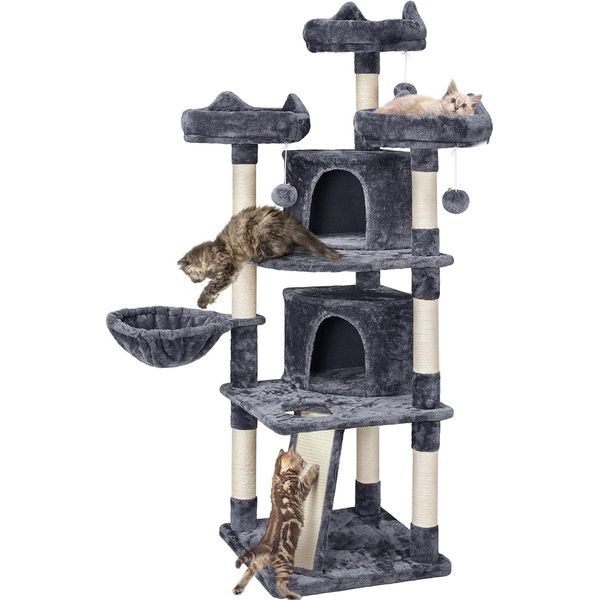 Yaheetech 68.5in Multi-Level Cat Condo with Sisal Platforms Scratching Board