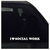 I Love Social Work Vinyl Decal Sticker