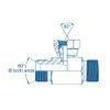 3/4 BSP x 3/4 BSP x 1/2 BSP M/M/F Tee