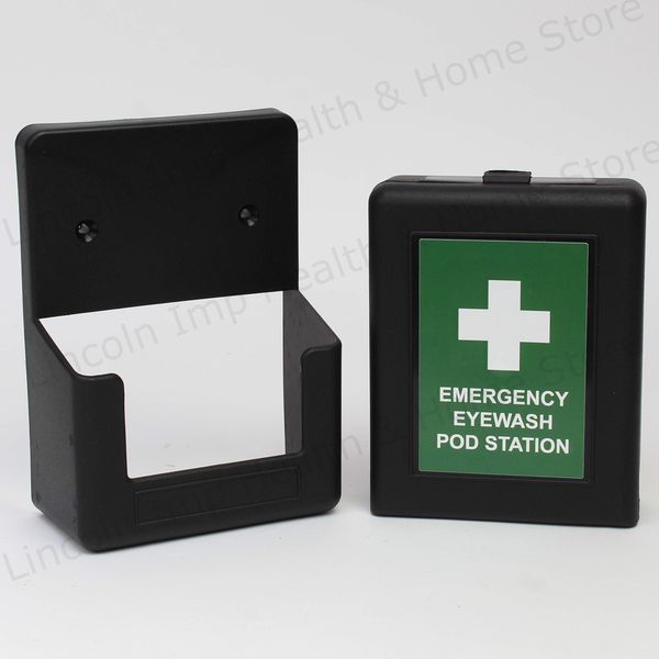 Emergency Eye Wash Pod Station 20ml Kit Blue Box & Wall Mount Bracket Kit