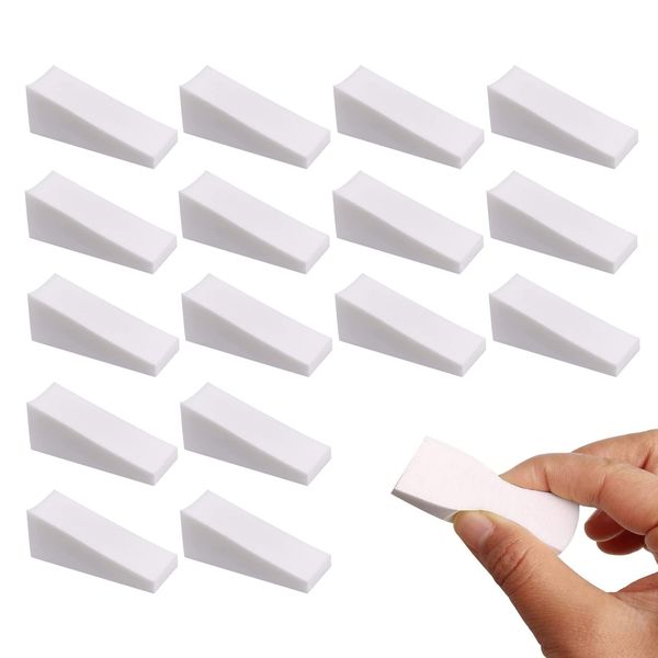 16pcs Nail Art Sponges,Make Up Wedges Cosmetic Wedges Nail Art Sponges Triangle Shape Foundation Beauty Tool,Triangle Make Up Sponges Cosmetic Sponge Wedges for Girls Women Beauty Tool(White)