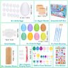 Dreamtop Easter Egg Decorating Kit, Plastic Eggs to Decorate with Box Easter Stickers 24 Pcs, Easter Egg Decorations Easter Crafts, Home, DIY Decor Easter Activities for Kids
