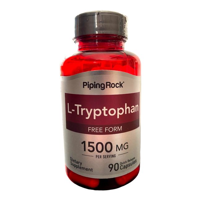 L-Tryptophan 1500mg Per 3 Caps 90 Capsules - Gluten Free, Non-GMO
