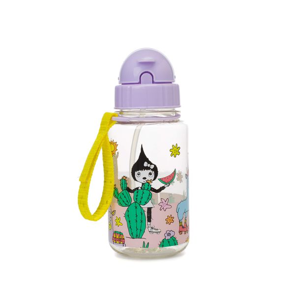 Zip & Zoe Kids Llama Drinking Water Bottle with Straw BPA, BPS and Pthalate-Free