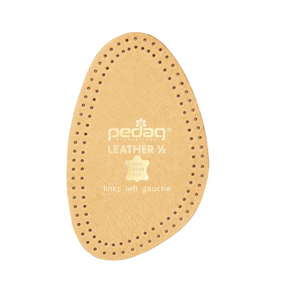 Pedak Insole: Leather Half Toe Size Adjustment, Shock Absorption, Cushion, Sweat Absorption, Odor Relief, Moisture Wicking, Deodorizing, Breathable, Genuine Leather, Women's, Men's, Unisex, beige