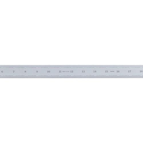 Mitutoyo 182-165, Steel Rule, 24"/600mm ( 1/32, 1/64", 1mm, 0.5mm), 3/64" Thick X 1-3/16" Wide, Satin Chrome Finish Tempered Stainless Steel