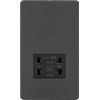 115V/230V Dual Voltage Shaver Socket - Anthracite