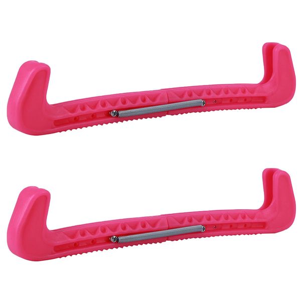 VGEBY Skate Blade Guards, 2Pcs Adjustable Ice Skate Blade Covers Skate Shoes Cover Ice Knife Blade Protective Guard Skate Protector (Pink)