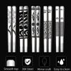 DONGDA Reusable Chopsticks, 5 Pairs Stainless Steel Chop Sticks Silver Chopsticks Dishwasher Safe Metal Chopsticks, Delicate Japanese Chinese Korean Chopsticks with Pattern for Kitchen & Dining