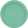Pyrex 7202-PC Round 1 Cup Green Plastic Lid Cover (4 Pack)