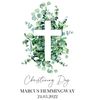 ukgiftstoreonline Personalised Christening Keepsake Box Gift With Cross and Eucalyptus (Medium)