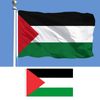 Palestine Flag, Palestinian Flag with Brass Eyelets, Polyester, 150 x 90 cm