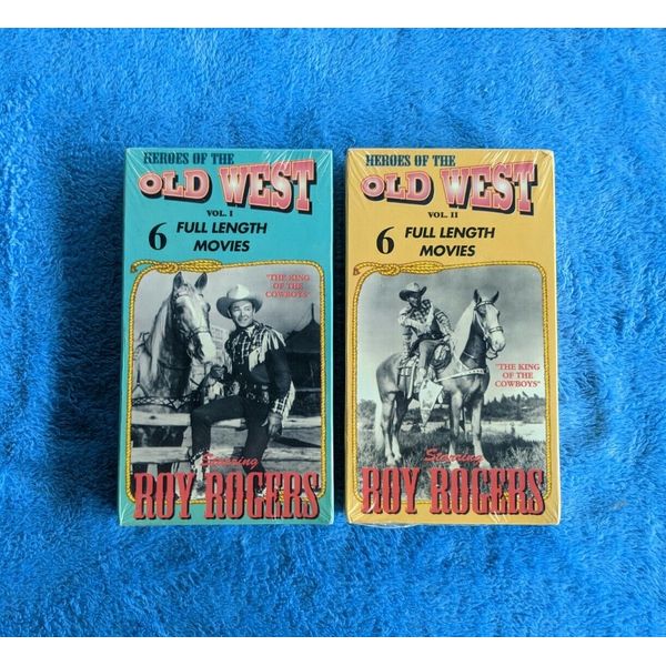 HEROES OF THE OLD WEST Roy Rogers Vol. 1 & 2 VHS Tape Lot B&W Western NEW SEALED