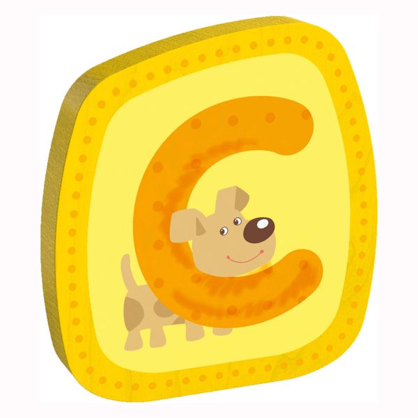 Haba decoratie houten letter C
