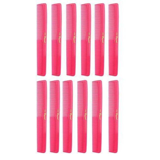 Cleopatra Neon Pink Styling Combs #400- 1 Dozen