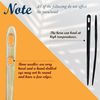 Savina Set 2 Nalbinding Needle Bone & Horn with Large Two-Eyed. Handmade Binding Tool, Multipurpose Weaving/Knitting/Stitching Needles for Craft Work