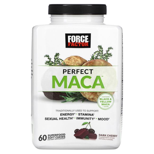 Perfect Maca , Dark Cherry, 60 Superfood Soft Chews