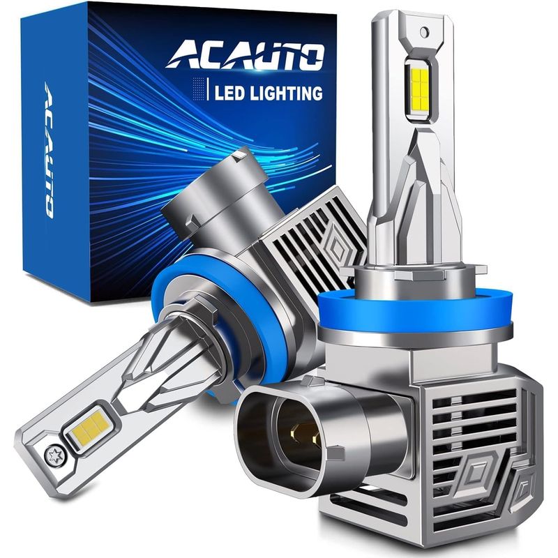 AUHSSAN H4 led-autolamp, 100 W, 20.000 lm, 6500 K, koudwit, 500% helderheid, 9003/HB2 led-koplampset, reservelampen voor halogeen, 1:1 maat, plug and play, geen adapter nodig (2 lampen