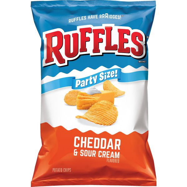 Ruffles Cheddar & Sour Cream Flavored Potato Chips, Party Size! (13 Ounce)