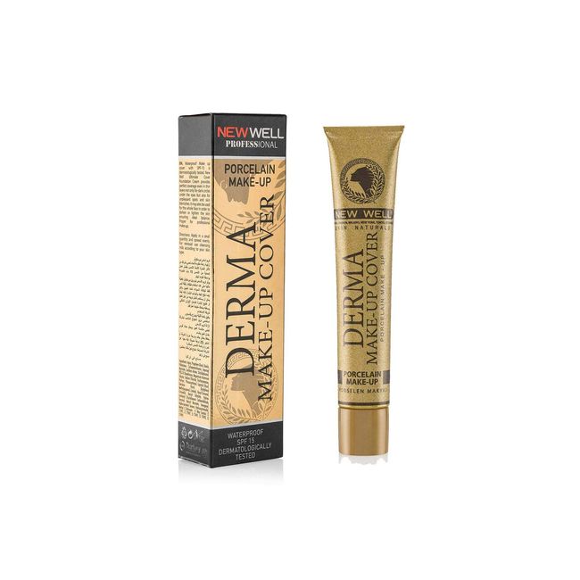 New Well Derma Make-Up Cover Foundation Kapatıcı Fondöten, Copper (50 g)