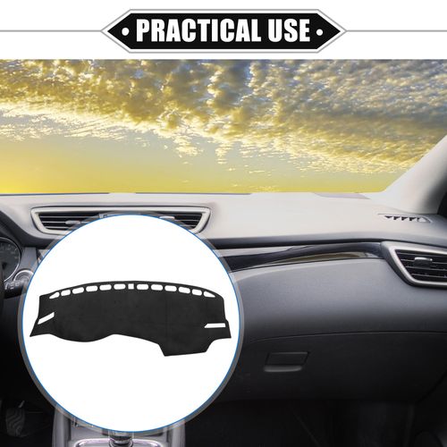 VekAuto Car Dashboard Cover Mat Compatible for VW Jetta 2019-2023, Protective Flannels Black Center Console Interior Trim Dash Board Mat