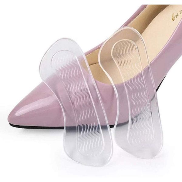 Pedimend Shoe Pads - 2 Pairs | Gel High Heel Shoe Cushion Insole Inserts | Heel Grips Back Liner Shoe | Silicone Soft Insert Heel Liner Grips | High Heel Comfort Anti-Slip Feet Care Accessories