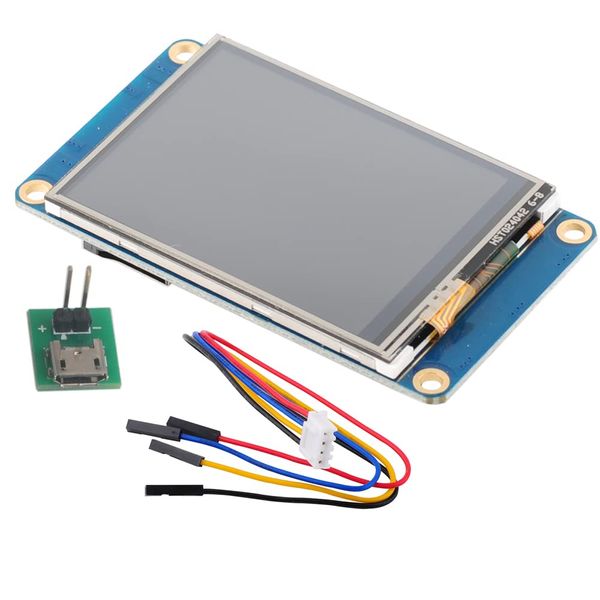 DIYmalls Nextion 2.4 inch HMI Display Resistive Touch Screen 5V TFT LCD 320x240 for Arduino Raspberry Pi (NX3224T024)