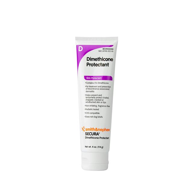 Secura Dimethicone Skin Protectant Cream - 4 Ounce Tube