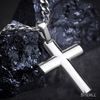 Mens Necklace Made From Solid Silver With Cross Pendant For Timeless Style