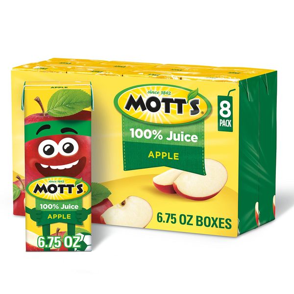 Mott's 100% Original Apple Juice, 6.75 fl oz boxes, 8 pack