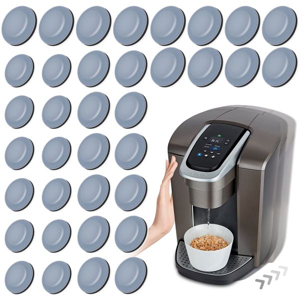 Appliance Slider for Kitchen Appliances, 36 PCS Self-Adhesive DIY Small Kitchen Appliance Slider for Most Countertop Coffee Maker, Air Fryer, Pressure Cooker, Deep Fryer, 3 Size, 19mm+22mm+25mm