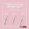 Rubis Universal Stainless Steel Tweezers with Straight Tips for Precise Eyebrows and Hair Removal, 1K302,Rubis Switzerland Swiss Made World Renowned Precision
