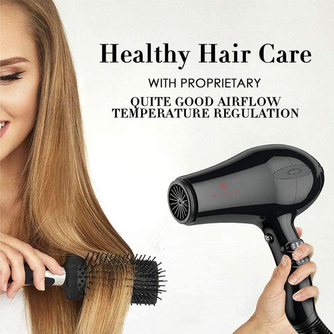 Wazor Professional Tourmaline Hair Dryer 1875W Fast Drying Blow Dryer with Concentrator & Diffuser & Pik Lightweight Ionic Hairdryer with 2 Speed and 3 Heat Setting