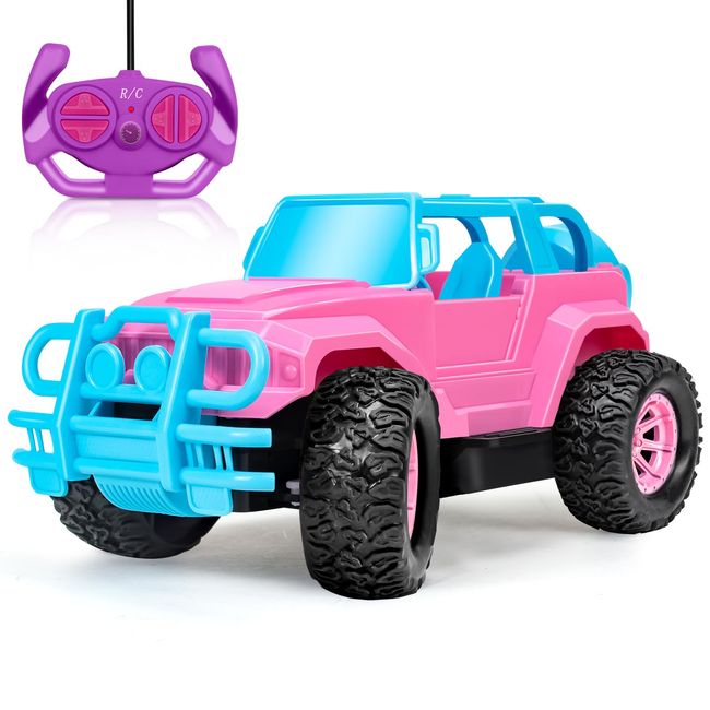 Hymaz RC Car Toy for Children, 1/20 Off Road Electric RC Car, Remote Control Car, For Beginners, Present, Gift, Christmas, Children's Day, Celebration (Pink)