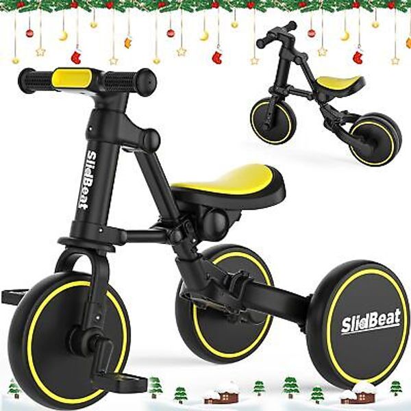 Toddler Tricycle 5 in 1 for Age 1-4 Years Old Kids Big Wheel Standard