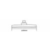 Ultra HEAD49 200 mm Diameter Round Fixed Head - Chrome