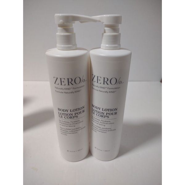 QTY: 2 Gilchrist & Soames Zero % Body Lotion Naturally Kind 15 oz Pump Bottles