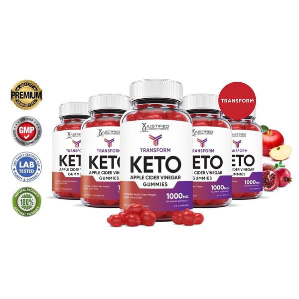 Trasnform Keto ACV Gummies 1000MG Apple Cider Vinegar 300 Gummys