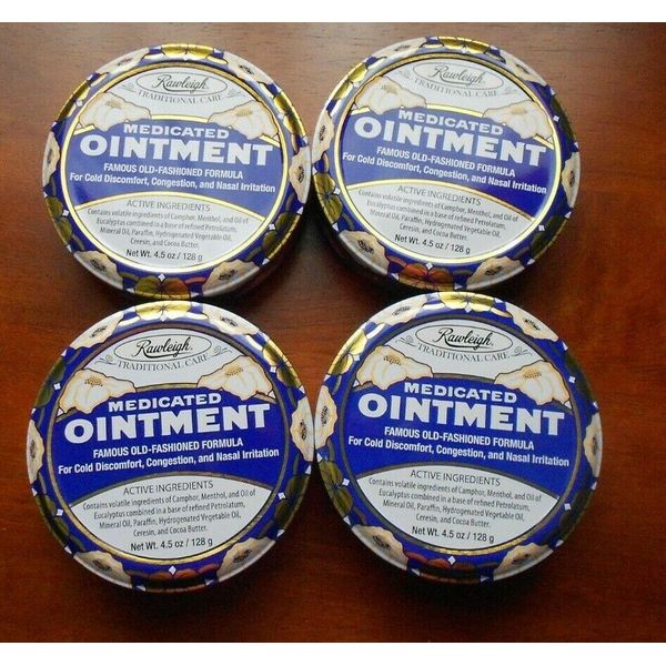 Rawleigh  Medicated Ointment  (Set of 4)  4.5 oz. each
