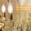 6-Pack LED E12 Candelabra Base Dimmable Bulbs, Clear Torpedo B11 Warm White
