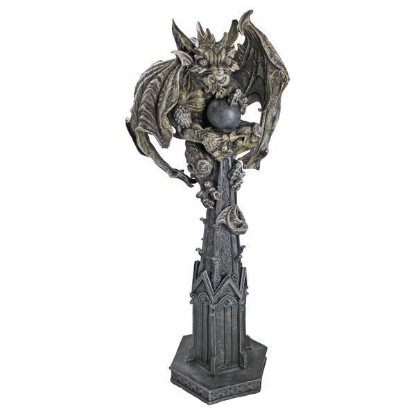 Design Toscano CL4187 Raptor, Gargoyle Surveyor of the Realm Sculpture,two tone stone