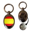 Spain Flag - £1/€1 Metal Shopping Coin Token Key Ring